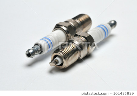 Car spark plug on isolated white background Car spark plug on isolated white background 101455959