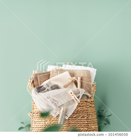 Eco-friendly laundry and housekeeping concept copy space Eco-friendly laundry and housekeeping concept copy space 101456030
