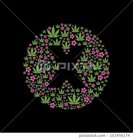 logo, pattern, marijuana 101456174