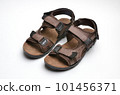 Children's sandals for boys on a white background 101456371