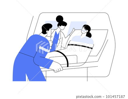 Patient transportation abstract concept vector illustration. Patient transportation abstract concept vector illustration. 101457187