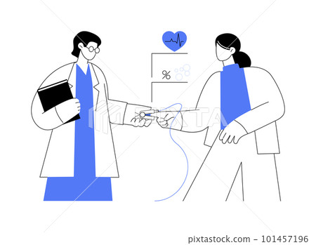 Pulse oximeter monitoring abstract concept vector illustration. Pulse oximeter monitoring abstract concept vector illustration. 101457196