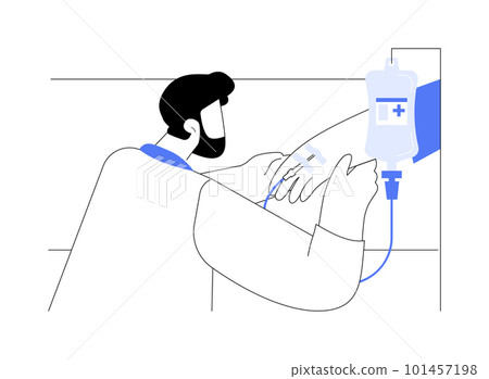 Intravenous line abstract concept vector illustration. Intravenous line abstract concept vector illustration. 101457198