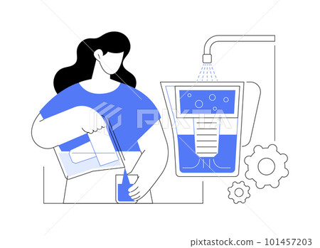 Water filter pitcher abstract concept vector illustration. Water filter pitcher abstract concept vector illustration. 101457203