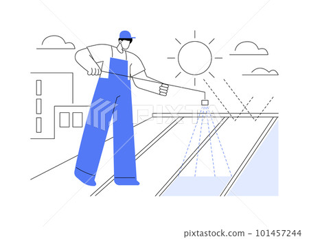 Reflective roof coating abstract concept vector illustration. 101457244