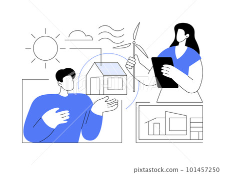 Sustainable architecture consultancy abstract concept vector illustration. 101457250