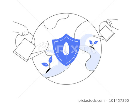 Lands conservation abstract concept vector illustration. 101457290