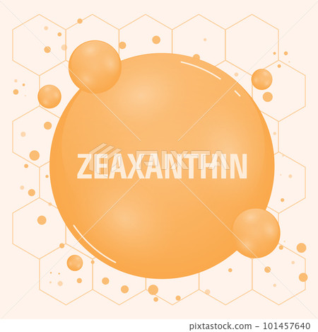 Zeaxanthin. Food for good vision and healthy eyes. Selection of products to help improve eyesight. Medical scientific and healthcare concept. Vector illustration 101457640