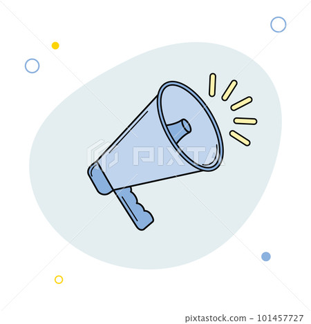 Megaphone icon isolated on white background. Loudspeaker icon. Vector illustration flat design. Element for web and mobile applications Megaphone icon isolated on white background. Loudspeaker icon. Vector illustration flat design. Element for web and mobile applications 101457727