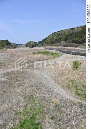 Tochigi Prefecture Otawara City Naka River riverbed scenery Tochigi Prefecture Otawara City Naka River riverbed scenery 101459662