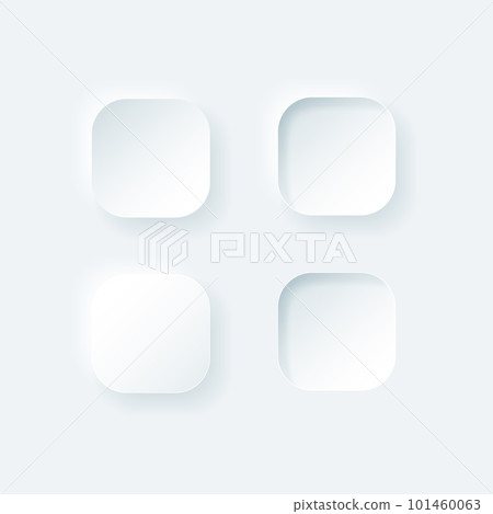 neumorphism style. UI/UX user interface button. Vector illustration. 101460063