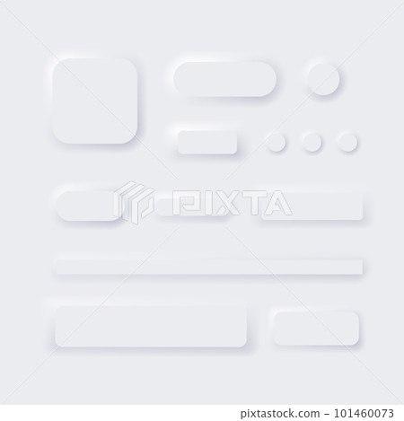 neumorphism style. UI/UX user interface button. Vector illustration. 101460073