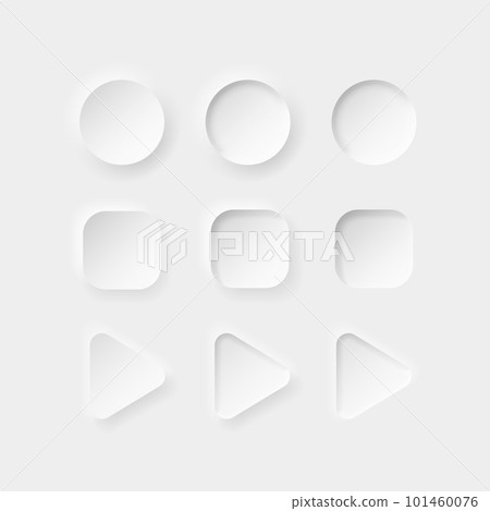 neumorphism style. UI/UX user interface button. Vector illustration. 101460076