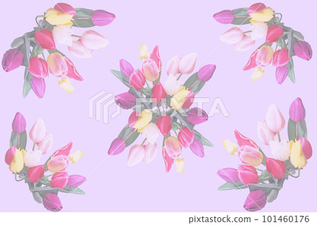 Bouquet of colorful tulips 101460176
