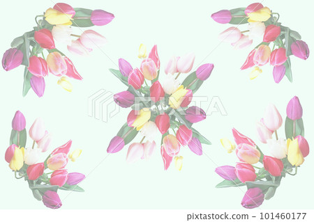 五顏六色的鬱金香花束 五顏六色的鬱金香花束 101460177