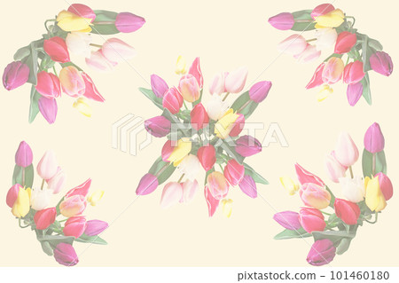 Bouquet of colorful tulips 101460180