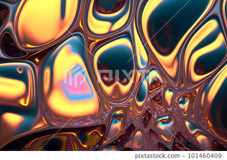 Molten, Fluid Metallic Texture 101460409
