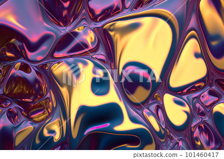Molten, Fluid Metallic Texture 101460417