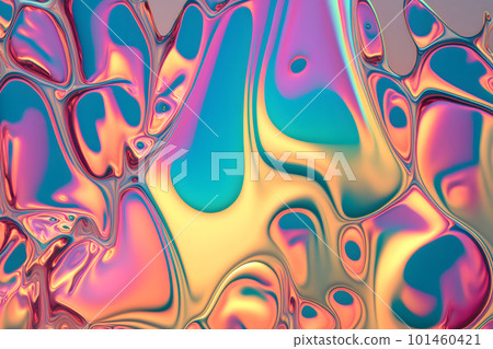 Molten, Fluid Metallic Texture 101460421