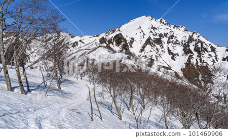 Superb view from Mt. Tanigawadake and Tenjin Ridge during the remaining snow season Superb view from Mt. Tanigawadake and Tenjin Ridge during the remaining snow season 101460906