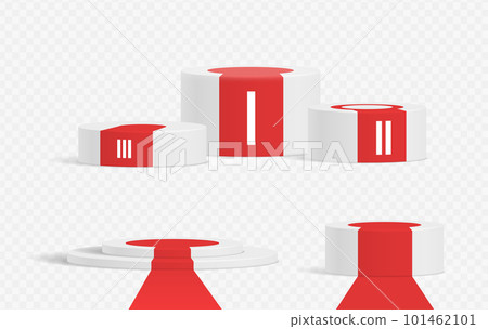 Podium pedestal realistic 3D vector illustration 101462101