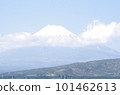 Mount Fuji with clouds 101462613