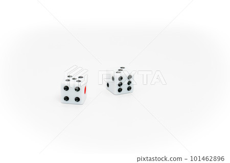 dice on white background 101462896