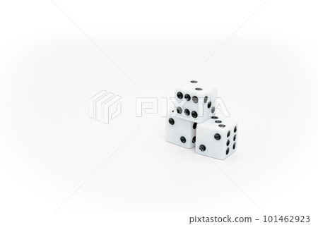 dice on white background 101462923