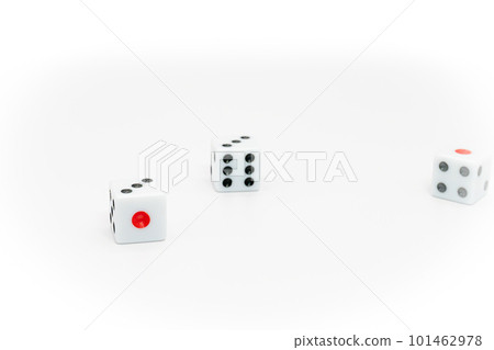 dice on white background dice on white background 101462978