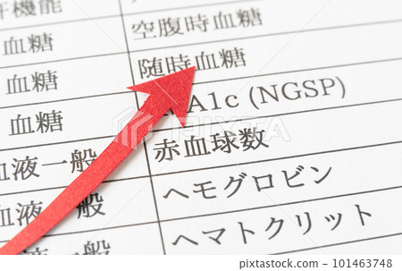 Red blood cells and rising arrow Medical checkup Rising arrow Health checkup items Red blood cells and rising arrow Medical checkup Rising arrow Health checkup items 101463748