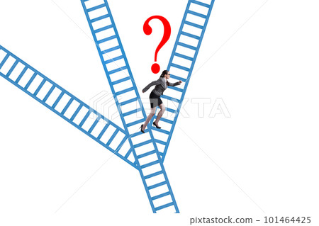 Different career path concept with businesswoman 101464425