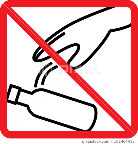 A simple illustration of prohibiting the littering of plastic bottles 101464432