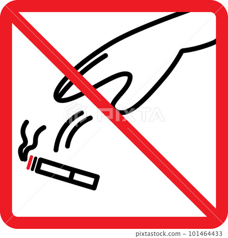 Simple illustration of cigarette littering prohibited 101464433