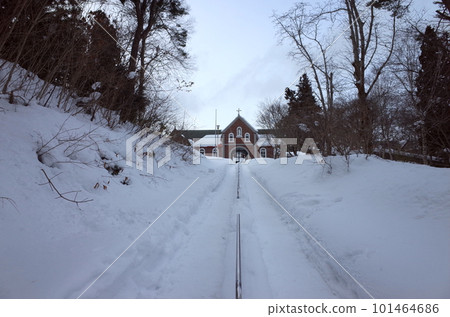 Trappist monastery in snow _ Oshima Tobetsu Trappist monastery in snow _ Oshima Tobetsu 101464686