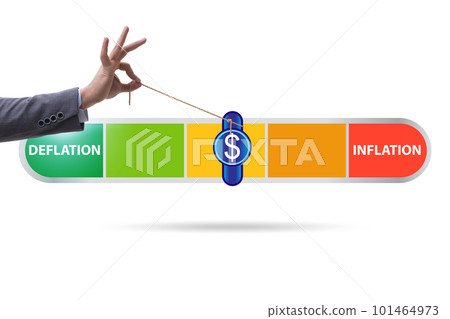 Inflation and deflation business concept 101464973