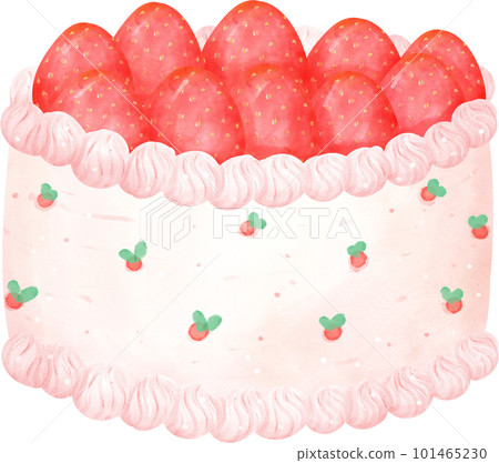 Cute colorful watercolor birthday cake hand painting Cute colorful watercolor birthday cake hand painting 101465230