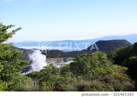 Kirishima mountains viewed from the forest Kirishima mountains viewed from the forest 101465383