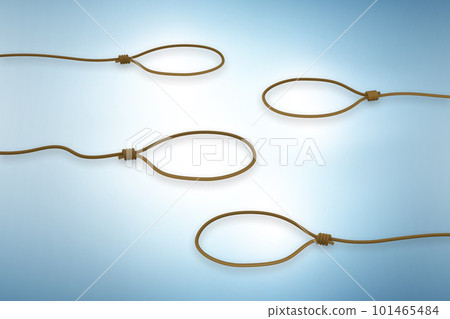 Business people trapped by a rope 101465484