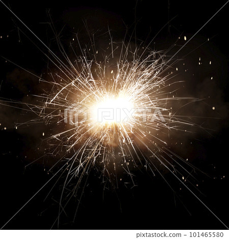 Sparks with smoke on black background Sparks with smoke on black background 101465580