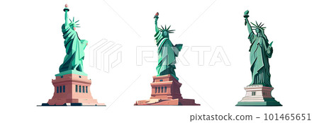 set vector illustration of The Statue of Liberty memory day concept set vector illustration of The Statue of Liberty memory day concept 101465651