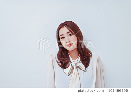young woman in white blouse 101466506