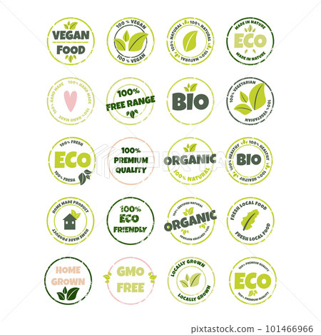 Premium Vector  Eco label eco friendly logo organic and natural product  icon