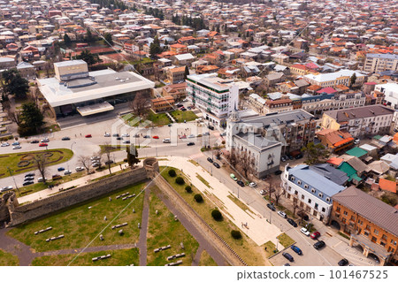 View from drone of Georgian town Telavi View from drone of Georgian town Telavi 101467525