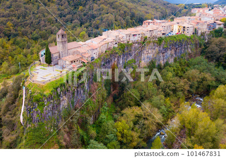 The Castellfollit De La Roca, Spain Stock Photo - Image of