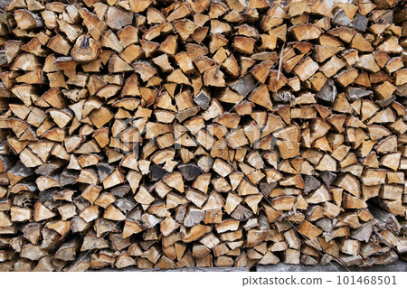 Stacked firewood Stacked firewood 101468501
