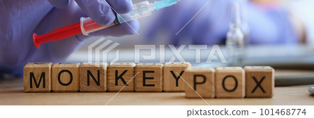 Words monkey pox collected of wooden cubes Words monkey pox collected of wooden cubes 101468774