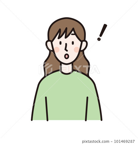 Illustration of a woman who noticed something Illustration of a woman who noticed something 101469287