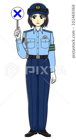 帶十字吊牌的夏裝女警官(全身) 帶十字吊牌的夏裝女警官(全身) 101469368