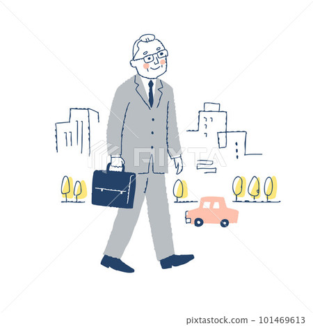 senior man commuting 101469613