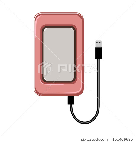 memory hard drive cartoon vector illustration 101469680